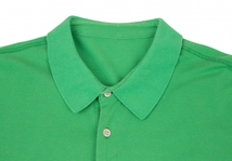 パパスPapas コットンストレッチフロント切替鹿の子半袖シャツ 緑50L 【メンズ】_画像2