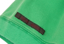パパスPapas コットンストレッチフロント切替鹿の子半袖シャツ 緑50L 【メンズ】_画像6