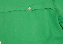 パパスPapas コットンストレッチフロント切替鹿の子半袖シャツ 緑50L 【メンズ】_画像3