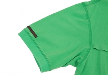 パパスPapas コットンストレッチフロント切替鹿の子半袖シャツ 緑50L 【メンズ】_画像5