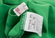 パパスPapas コットンストレッチフロント切替鹿の子半袖シャツ 緑50L 【メンズ】_画像10