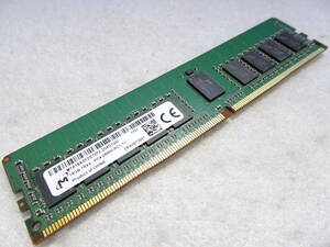 美品 Micron デスクトップPC型 メモリー DDR4-2666V PC4-21300 1枚16GB×1枚組 合計16GB 両面チップ Registered ECC 動作検証済