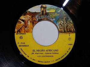 Los Sucreos El Negro Africano / La Maricuya Discos Fuentes 0074455.9 200149 LATIN CUMBIA ラテン クンビア 7インチ 45