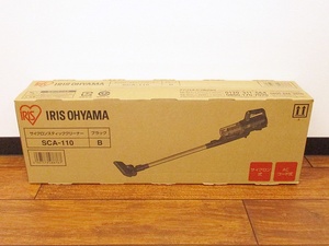 22-2213【未使用】IRIS OHYAMA　アイリスオーヤマ　サイクロンスティッククリーナー　掃除機　ブラック　ACコード式　SCA-110