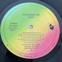 JAPAN japan ジャパン adolescent sex 果てしなき反抗 LP_画像7