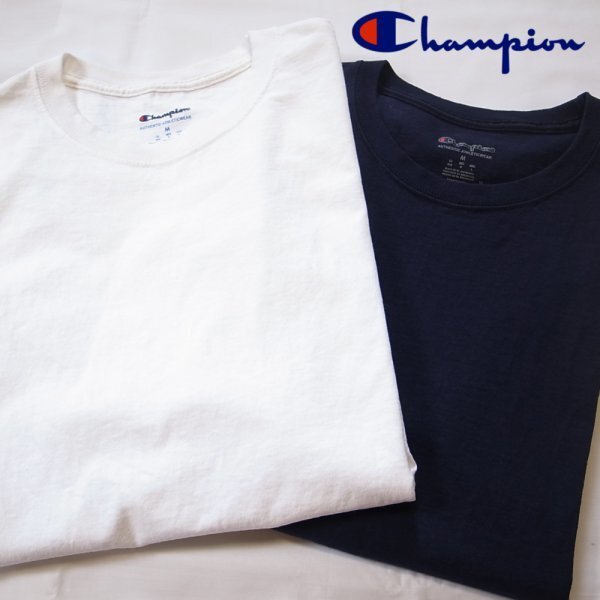 M champion チャンピオン Tシャツ 無地 Champion チャンピオン 無地 Tシャツ TEE T-shirts シャツ ネイビー ホワイト 白 white navy 紺