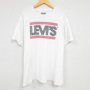 XL/古着 リーバイス Levis 半袖 ブランド Tシャツ メンズ ビッグロゴ 大きいサイズ コットン クルーネック 白 ホワイト 22jun09 中古
