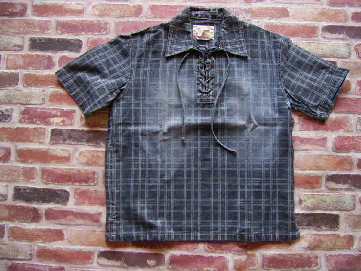 ALLIX＋DESIGN 厚手コットン半袖カットソー　アンティーク加工