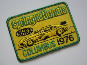 70s ビンテージ springnationals スプリングナショナル NHRA ドラッグレース コロンバス 全米 ホットロッド ワッペン/自動車 旧車 ②11