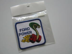 ビンテージ コブラ 蛇 COBRA FORD POWER フォード パワー タイヤ ロゴ ワッペン/ 刺繍 ステッカー 自動車 オイル レーシング パーツ 35