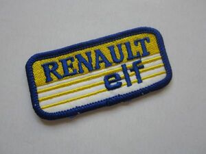 ビンテージ RENAULT ルノー elf エルフ レーシング F1 ワッペン/ 自動車 フォーミラ 整備 CHAMPION SHIP チャンピョンシップ チーム 16