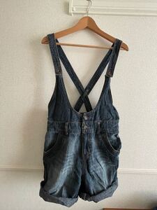 デニムサロペット ショート丈 LLサイズ