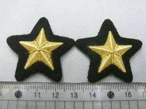 ★アメリカ海軍　袖星章レプリカ　1組（2個）新品★金糸刺繍