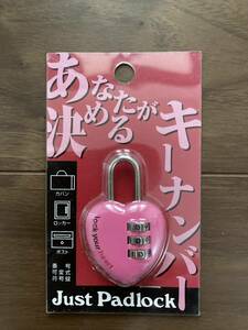 錠 ・Just Padlock J.P.ロック 番号可変式符号錠 JP-712 ピンク