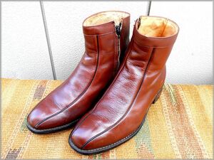 *STAFFORD COMFORT-PLUS Vintage 80s USA made Zip up boots 9EEE ~28cm rank ta long zipper * inspection leather leather shoes shoes 