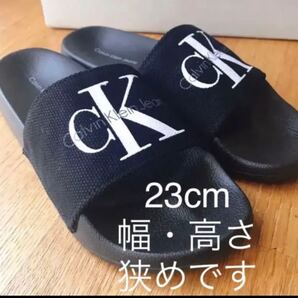 カルバンクライン サンダル23cm 黒