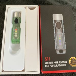 S11 LED 多機能ミニキーホルダー懐中電灯USB充電式磁気懐中電灯