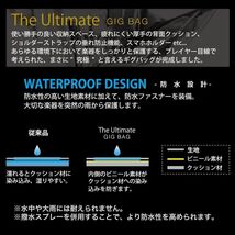 【A】KC★極厚20mmクッション★エレキベース用ギグバッグ★ガンメタリックブラック★リュック式★防水設計★ギグケース★GB-EB1/GMB_画像6