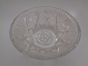 B199-60 昭和レトロ 古硝子 プレス ガラス フルーツ皿 小鉢 かき氷皿 12.5センチ×高さ4センチ アンティーク