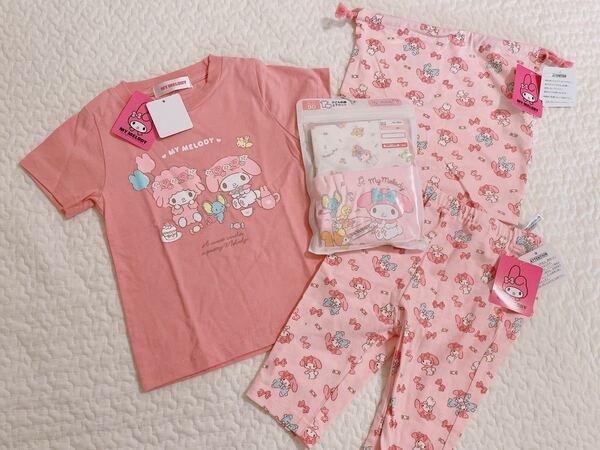 お出かけセット 半袖 レギンス 肌着 バッグ マイメロ