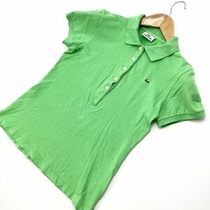 ラコステ ☆ LACOSTE レディース ポロシャツ 42 ライトグリーン 若草色 夏らしさ♪ 定番 ヘビロテアイテム◎ 清潔感 大人カジュアル■AB183