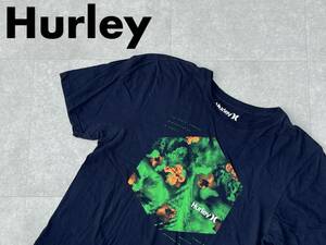 ☆送料無料☆ Hurley ハーレー USA直輸入 古着 半袖 Tシャツ メンズ S ネイビー トップス 中古 即決