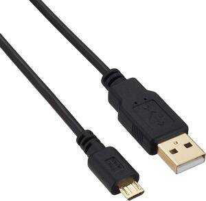 変換名人 MicroUSB 低損失アルミシールドケーブル 5m 金メッキ端子採用 USB2A-MC/CA500