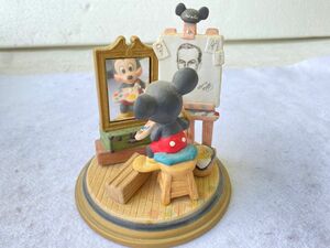 M078-O21-359 東京ディズニーランド Disney ディズニー陶器人形 フィギュアリン ミッキー&ウォルト 約高13×幅12cm ①