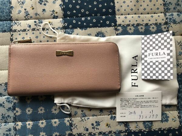 FURLA長財布ピンクフルラ 中古