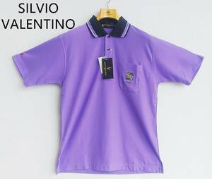 ▼タグ付き未使用品*SILVIO VALENTINO*Mサイズ*半袖ポロシャツ*形態安定素材*鹿の子*紫*ゴルフ*スポーツ*シルヴィオバレンティノ #5113