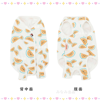 Лот аукциона Yahoo 【スイカ柄S】猫犬 術後服 離乳避妊手術 皮膚保護雌 エリザベスカラー ウェア 西瓜柄