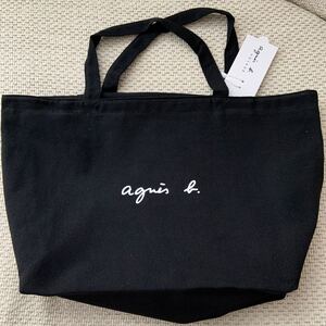 アニエスベー Lサイズ agnes b トートバッグ ブラック 黒