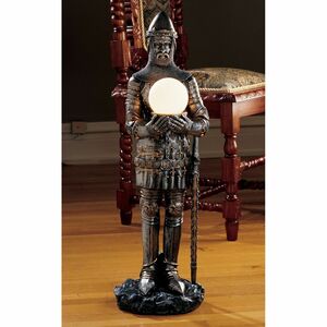 騎士 パーシヴァル卿 イルミネーションランプ彫像置物 西洋彫刻/ アーサー王と円卓の騎士(輸入品