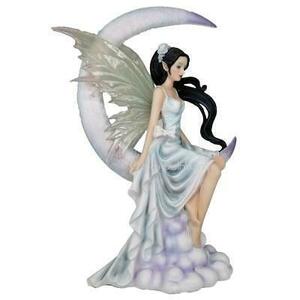 ネネ・トーマス作 天の三日月の風 自然の妖精(フェアリー)装飾神話 ファンタジーフィギュア彫像（輸入品）