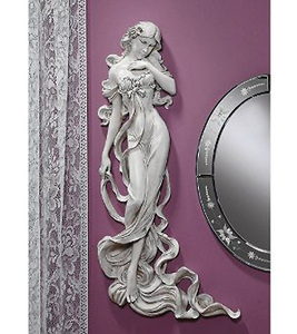 花と春と豊穣を司る女神 春のフローラ 女神レリーフ 彫像 壁彫刻 春の訪れ インテリア化粧室（輸入品