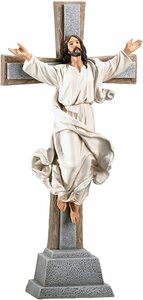 イエス・キリスト 十字架彫刻 インテリア彫像 オブジェ カトリック教会 祭壇 贈り物（輸入品