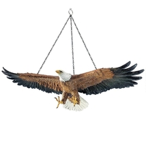 自由への飛行 ハンギング・イーグル（吊るす、鷹のフィギュア）彫像 彫刻/ 店舗サイン エコハウス(輸入品)_画像2