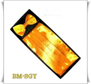 . equipment for butterfly necktie * cummerbund set ( yellow gold ) BM-SGY