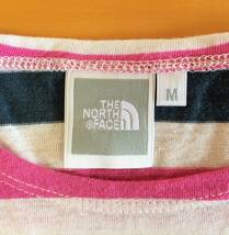 ★美品 日本国内正規品 THE NORTH FACE ボーダー 七部丈Tシャツ SizeM★_画像3