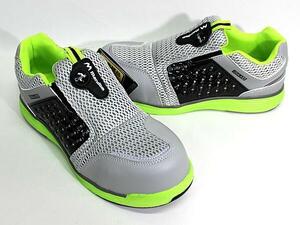 26.5cm lime / gray light weight safety shoes man dam safety #767 circle . maru go