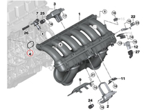 BMW E90 E91 E92 E93 F31 F34 インテークマニホールドガスケット 6個セット(1台分) 323i 325i 325xi 330i 330xi 335i 11617547242_画像2