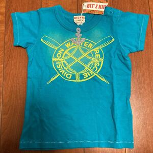 BIT’Z・ビッツ・半袖Tシャツ・アメカジ・ターコイズブルー・90