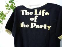 PARTY PARTY・パーティーパーティー・ドルマン袖・カットソー・半袖Tシャツ・ブラック×イエロー・70・定価2625円_画像4