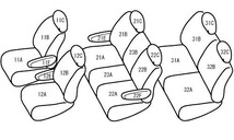 Bellezza ベレッツァ シートカバー イージーフィット プレマシー CR3W CREW H17/2~H22/6 7人乗 20F/20C/20CS/20S/20Z/23S_画像2