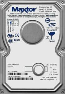 Maxtor DiamondMax 10 6L250R0 250GB ATA/IDE 7200rpm