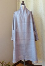 紗のロングカーディガン　Ｆサイズ　グレー　絹　夏用　着物リメイク　ハンドメイド_画像4