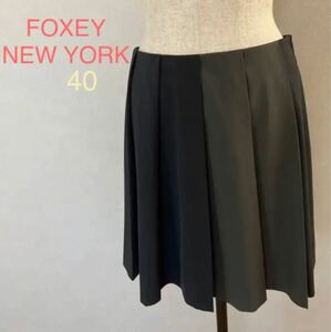 FOXEY NEW YORK フォクシー プリーツミニスカート 40 日本製