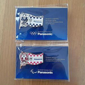 【即決】激レア★非売品★2020 東京オリンピック tokyo2020 パナソニック panasonic ピンバッジ ミライトワ&ソメイティ★赤色&青色★