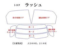 トヨタ ラッシュ　最高級ウィンドウフィルム　シルフィード　断熱スモーク IRカット92%(赤外線）　カット済みカーフィルム_画像2