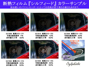 トヨタ ＭＲ２　最高級ウィンドウフィルム　シルフィード　断熱スモーク IRカット92%(赤外線）　カット済みカーフィルム